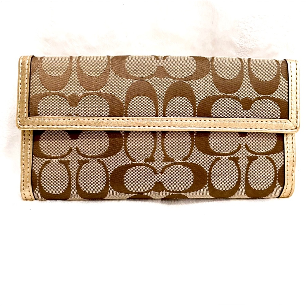 Coach Y2K NWT Penelope Gold Signature Jacquard Shoulder Bag with Wallet - Picture 11 of 16